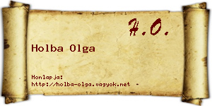 Holba Olga névjegykártya