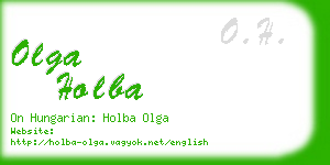 olga holba business card